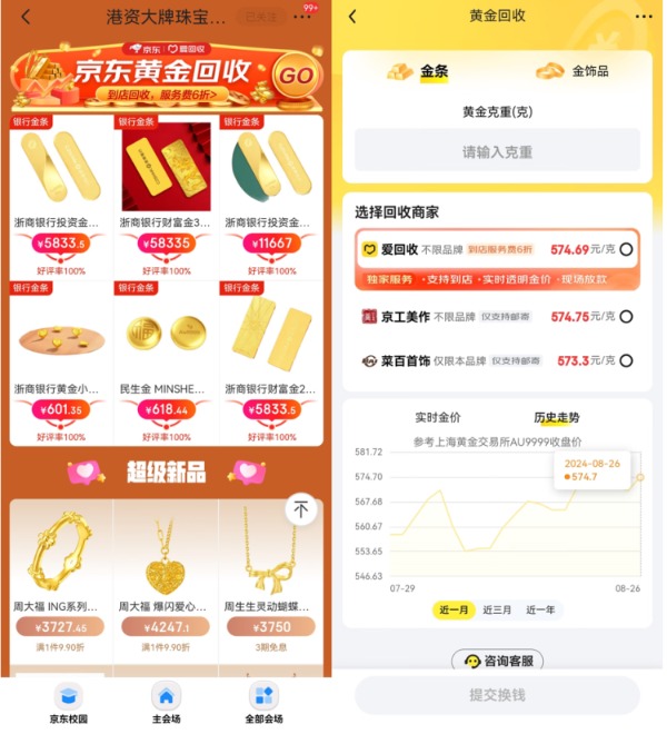 黄金投资消费升温，京东规范回收服务保障消费者权益