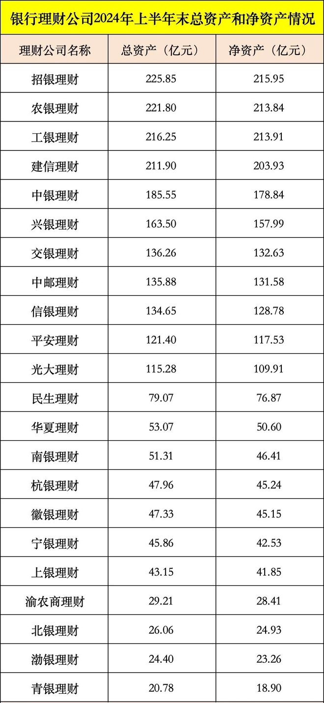 银行理财子公司2024年上半年经营情况_招银理财兴银理财规模排名_理财产品销售公司