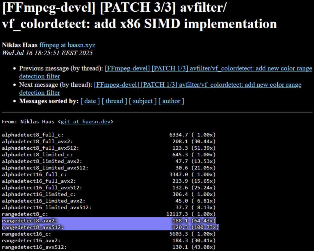 rangedetect8_avx512 性能提升_FFmpeg 手写汇编优化_c 编译器手机中文版
