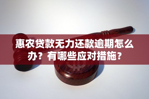 惠农贷款无力还款逾期怎么办？有哪些应对措施？