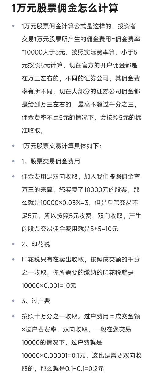 卖出1万元股票费用计算_A股交易费用规则科普_股票交易佣金怎么查